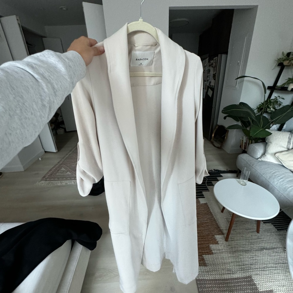 Aritzia Creme Off White Duster Babaton XS